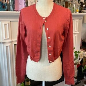 The limited short waisted sweater -rust color size M